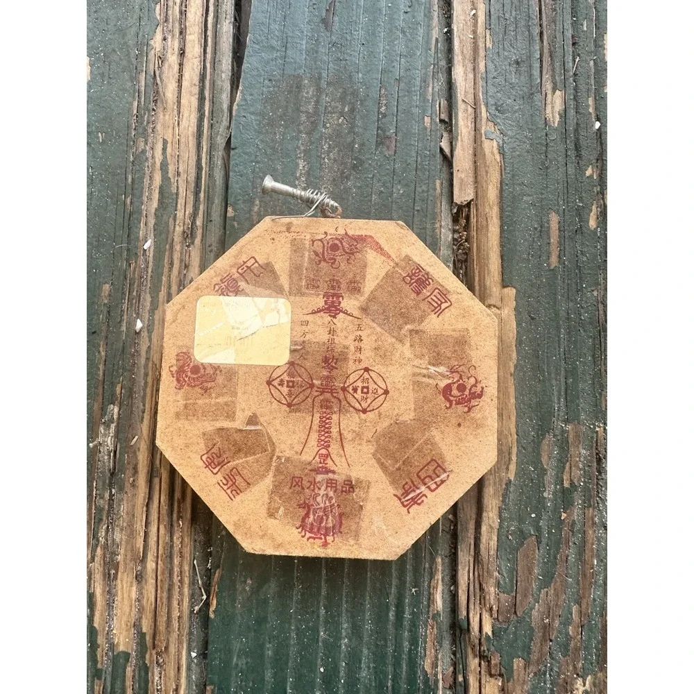 Chinese Traditions Feng Shui Wooden Bagua Mirror Handicraft Home Decoration